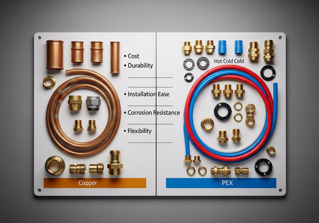 Brand and material comparison for plumbing services in Vaughan