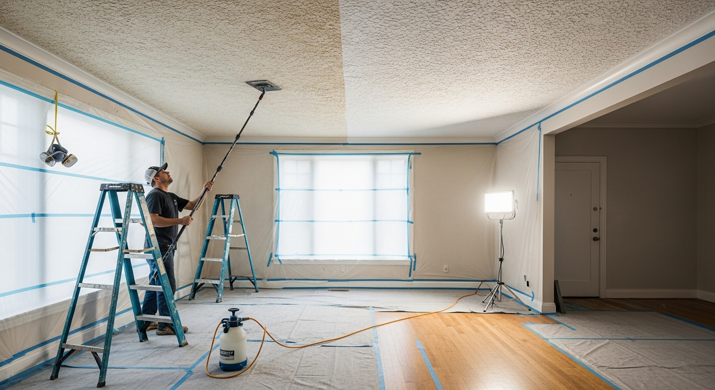 Popcorn Ceiling Removal project in Brock — RenoHouse quality standard completed work