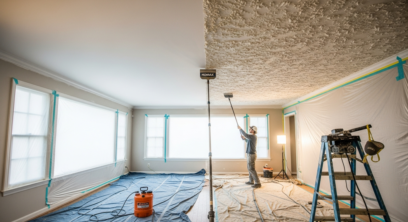 Popcorn Ceiling Removal project in Milton — RenoHouse quality standard completed work