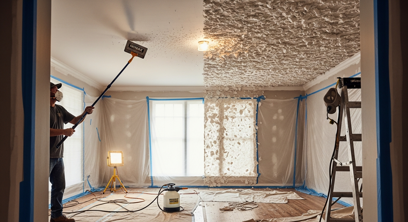Popcorn Ceiling Removal project in Stouffville — RenoHouse quality standard completed work