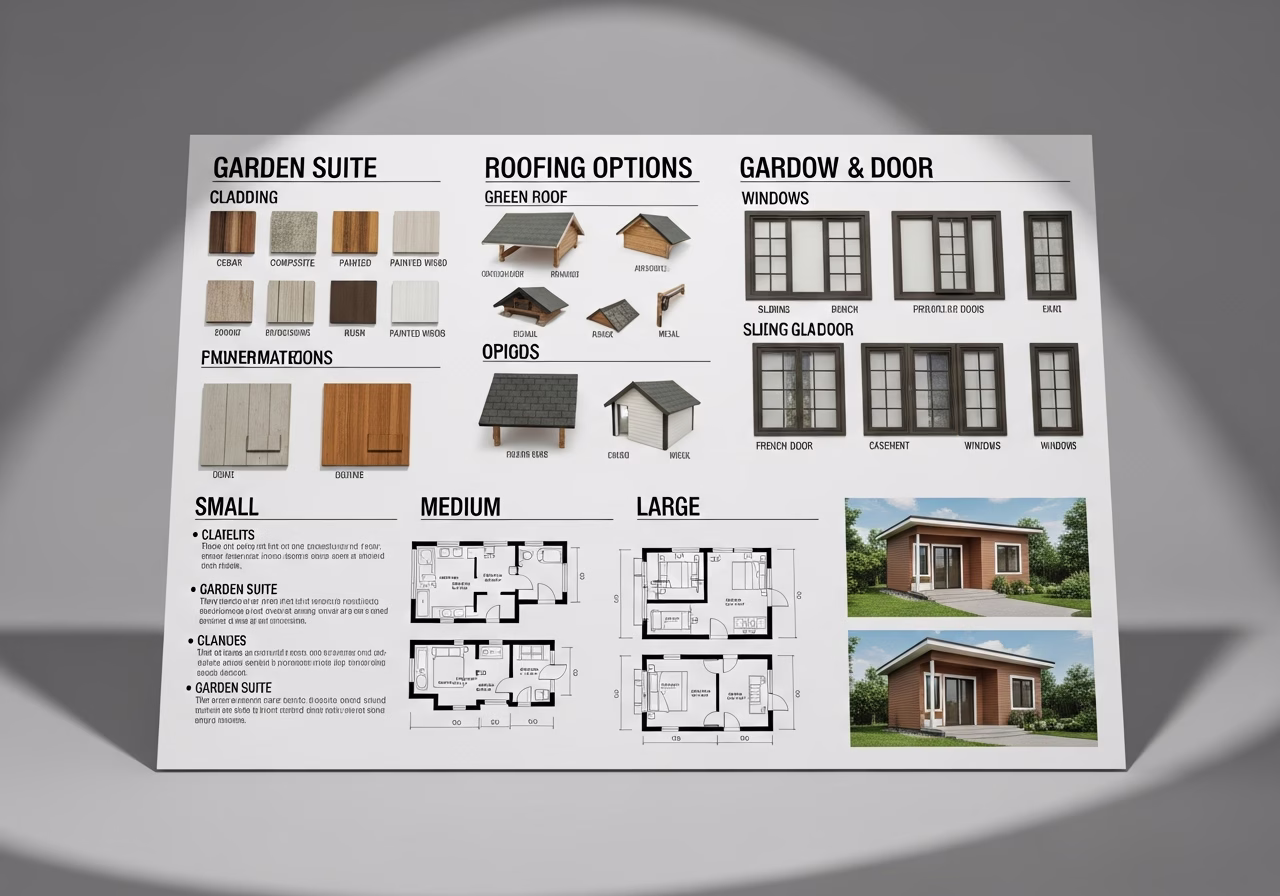 Garden Suite Construction brand and material comparison