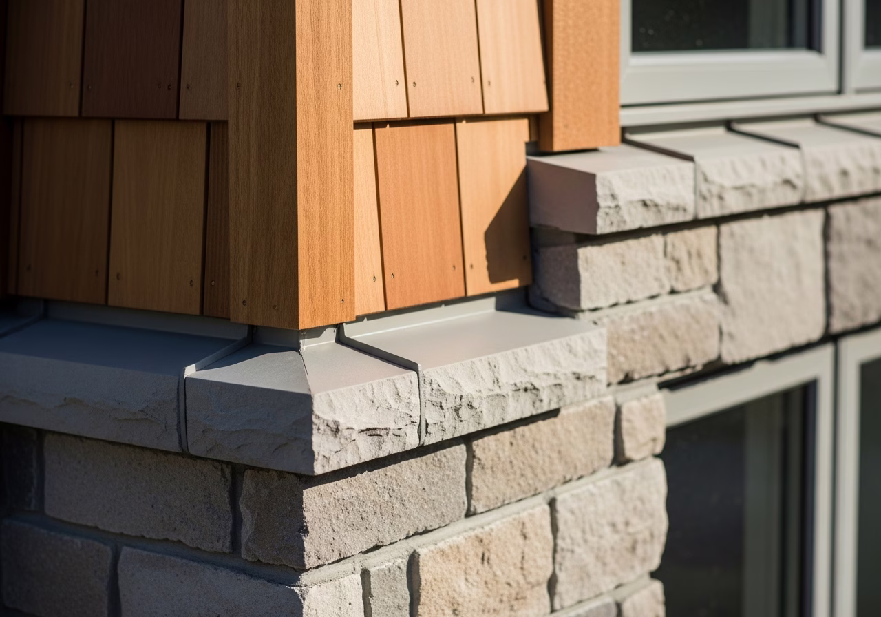 Close-up detail of professionally completed Garden Suite Construction