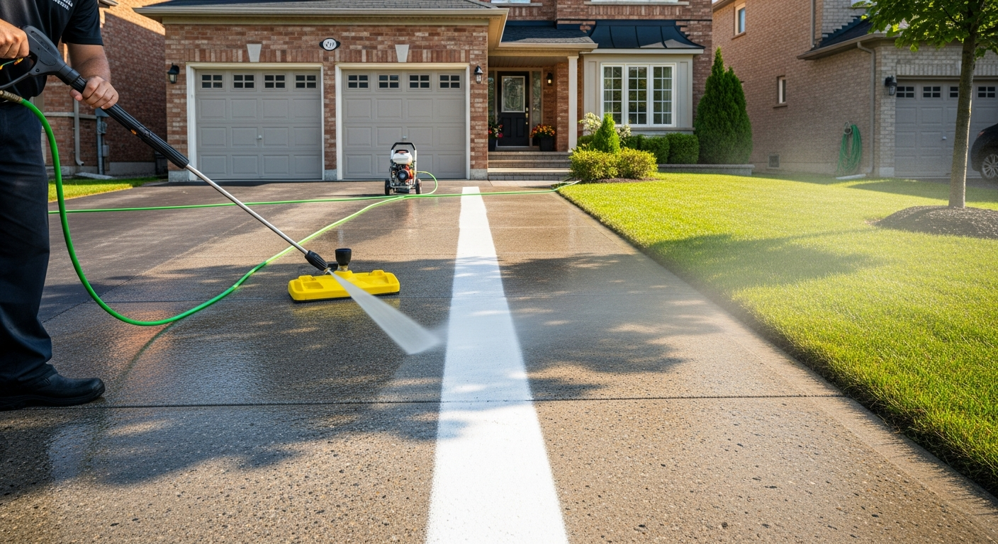 Brampton pressure washing services portfolio sample — finished by licensed RenoHouse crew
