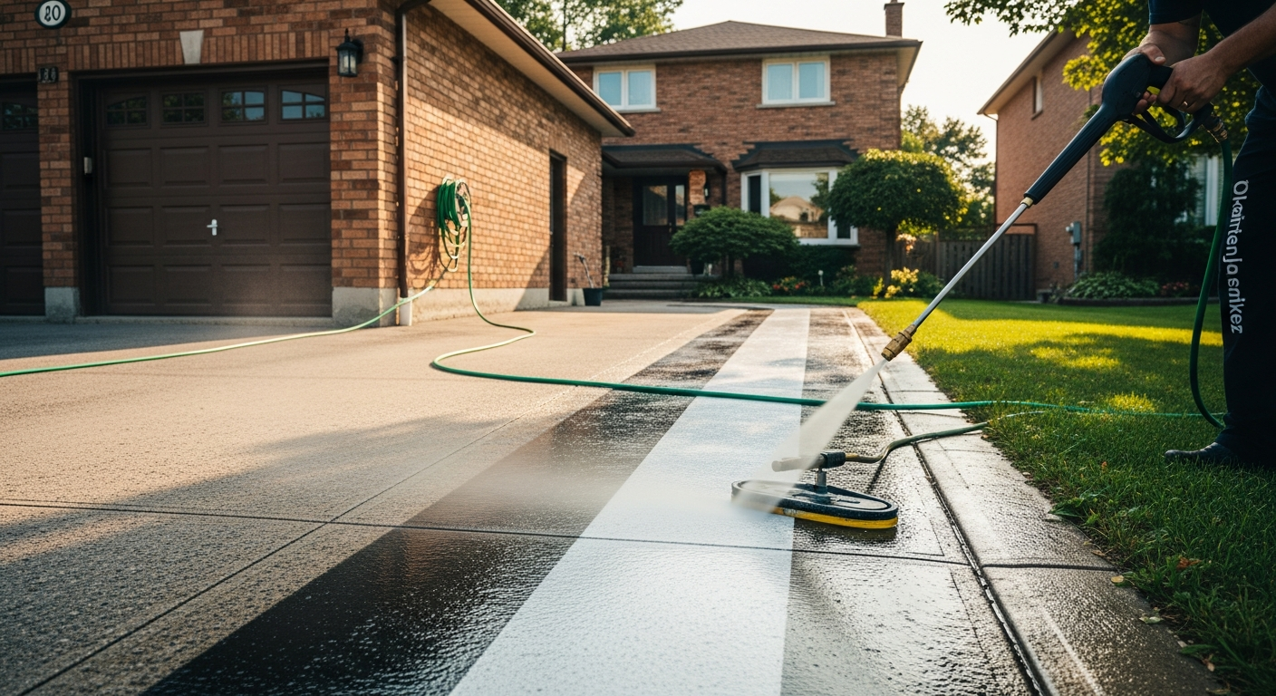 Pressure Washing Services portfolio close-up from a Newmarket renovation by RenoHouse