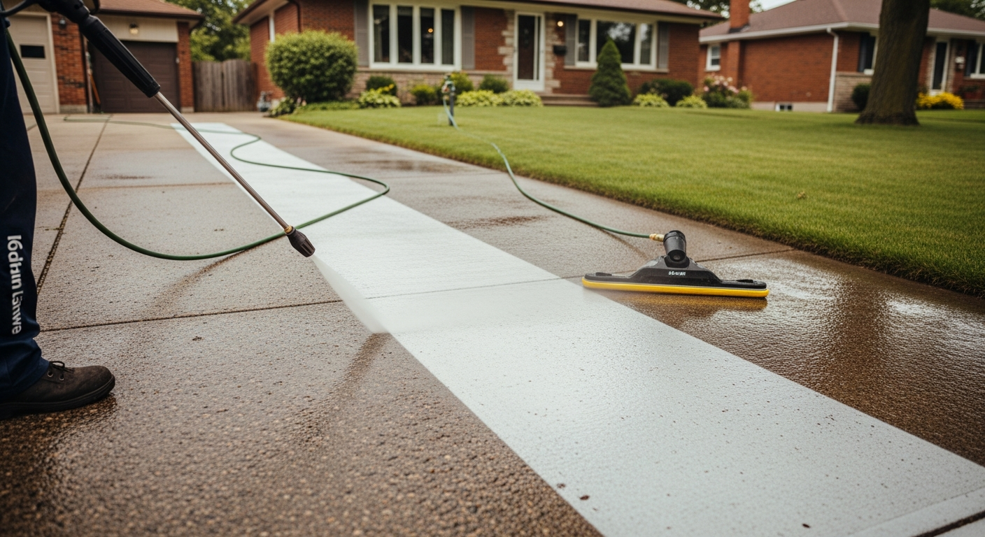 Professional pressure washing services project completed by RenoHouse in Oshawa — quality workmanship guaranteed