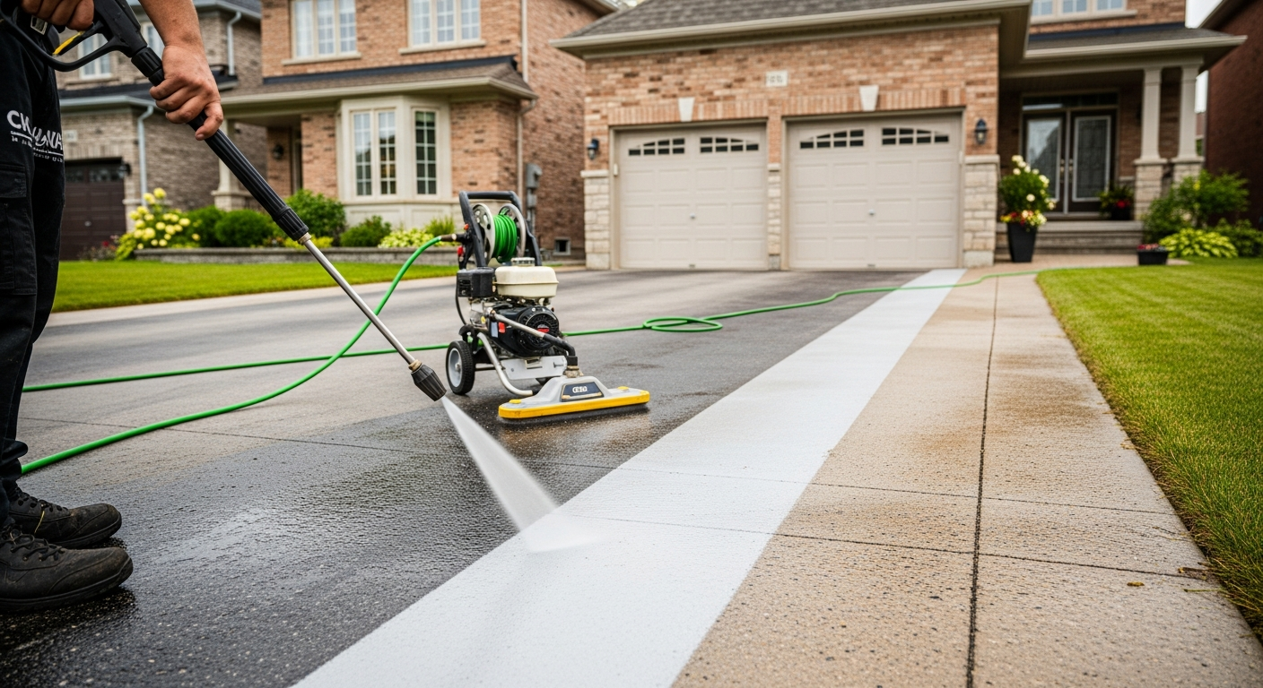 Professional pressure washing services project completed by RenoHouse in Whitby — quality workmanship guaranteed
