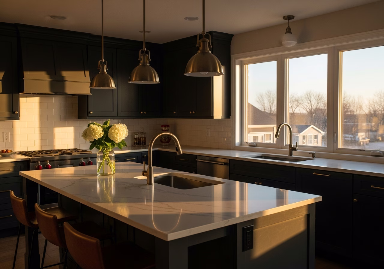 Completed Kitchen Island Installation in Toronto/GTA home