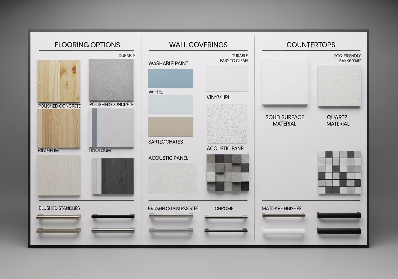 Medical Office Buildout brand and material comparison