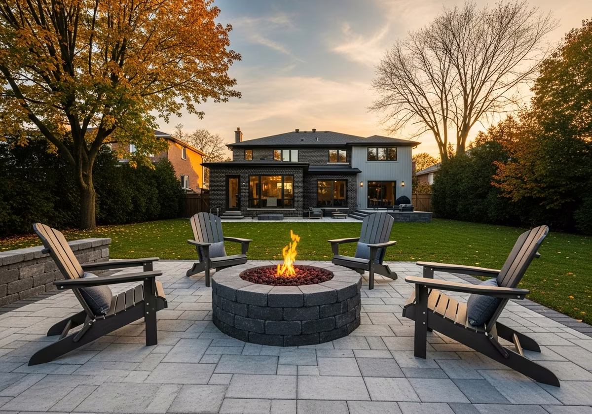 Completed Fire Pit Installation in Toronto/GTA home