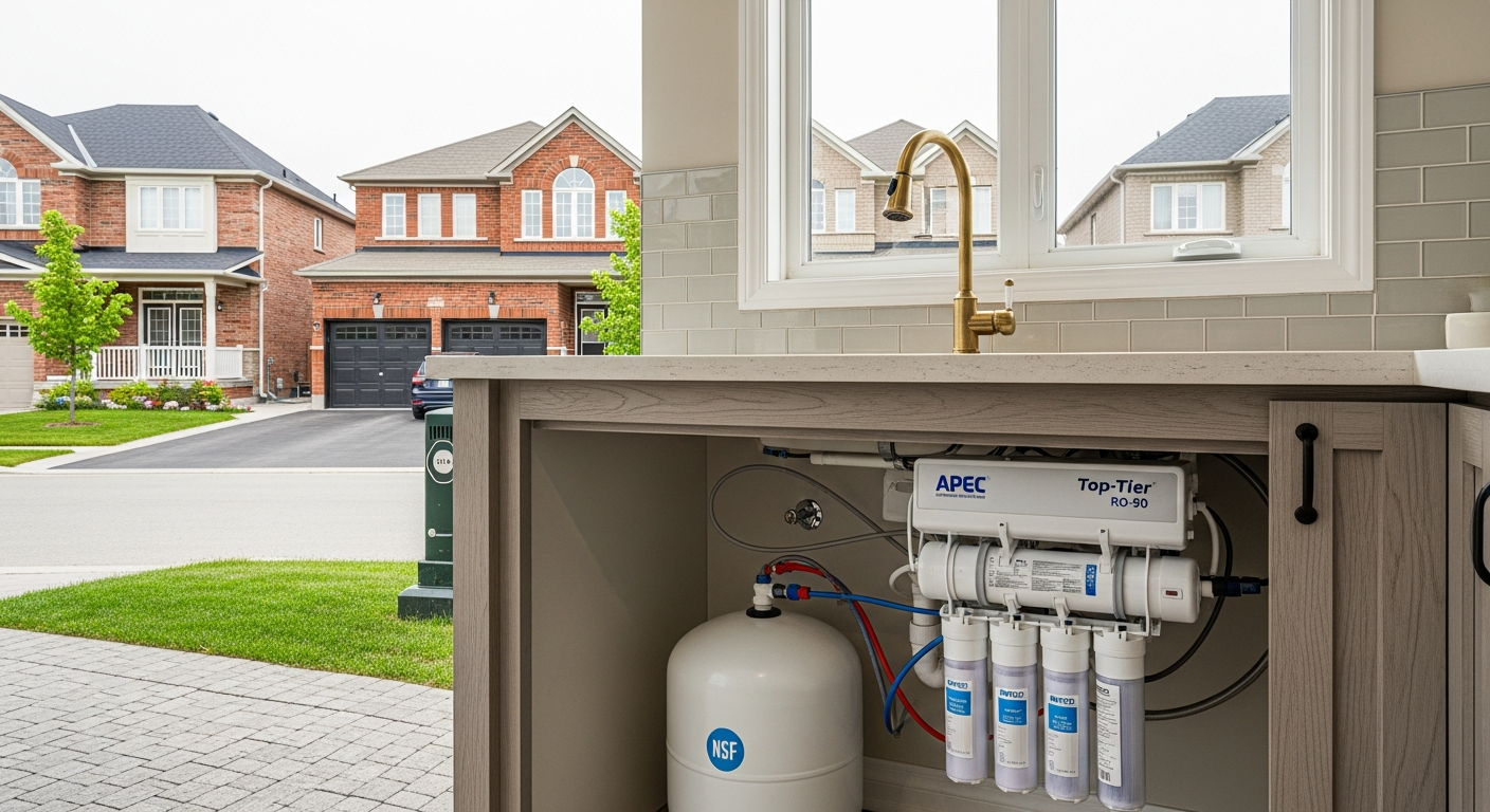 Recently completed reverse osmosis drinking water renovation in a Brampton home
