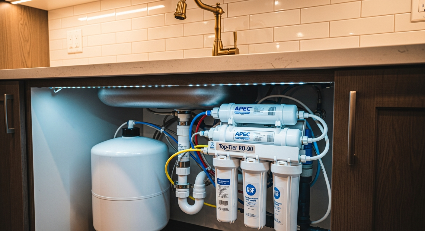 Completed reverse osmosis drinking water work showcasing finishing details in Burlington