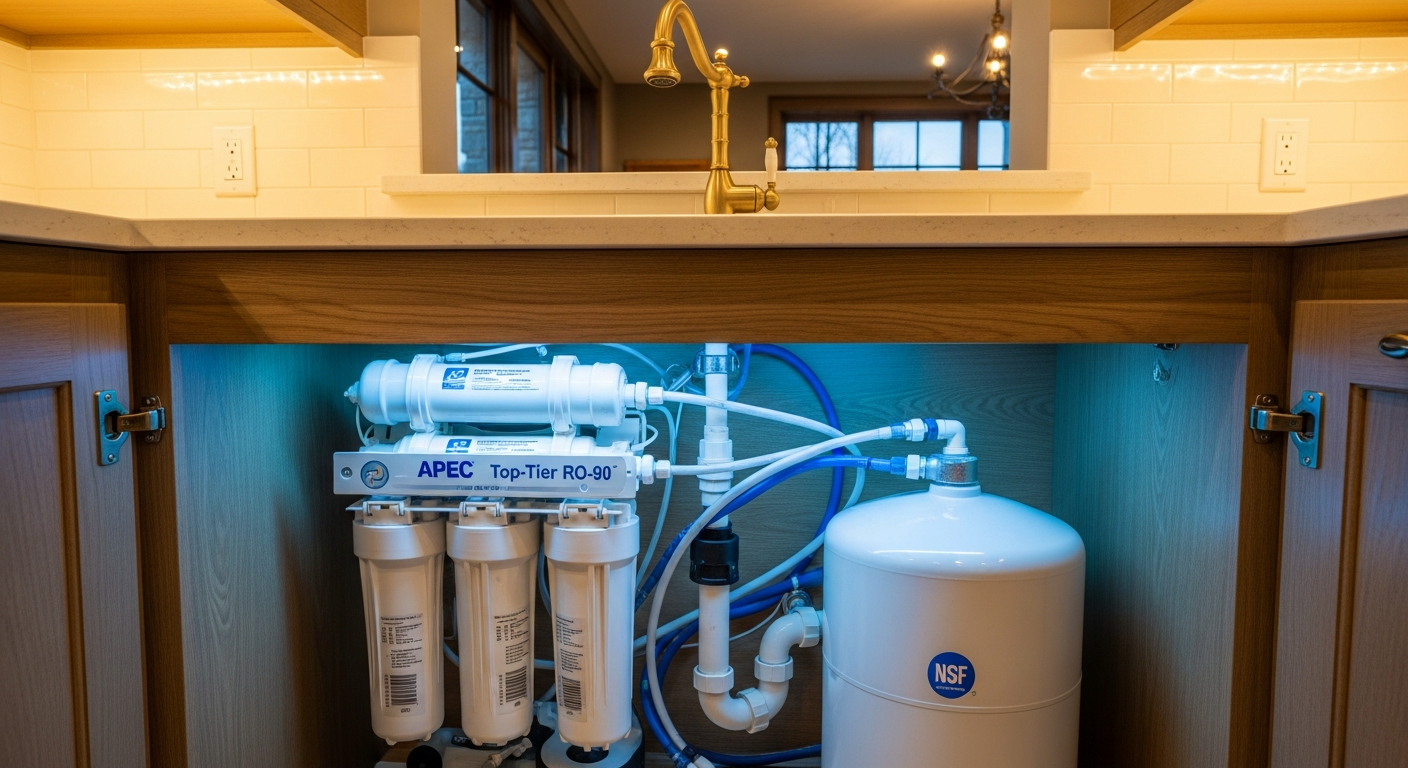 Detail view of a reverse osmosis drinking water job finished in King City — expert craftsmanship