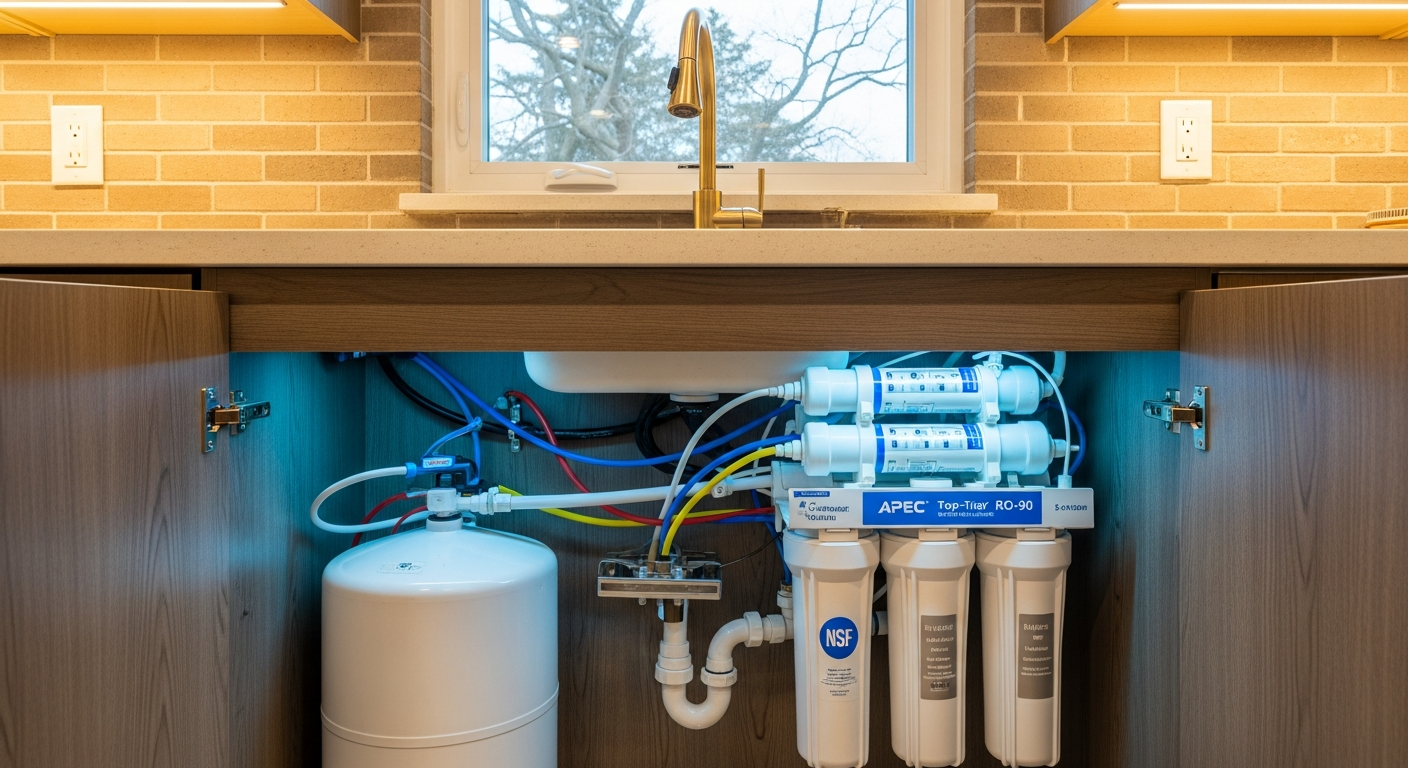 Final result of a reverse osmosis drinking water project at a Scarborough residence