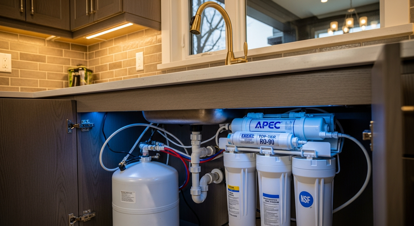 Recent Stouffville-area reverse osmosis drinking water project — professional finish detail