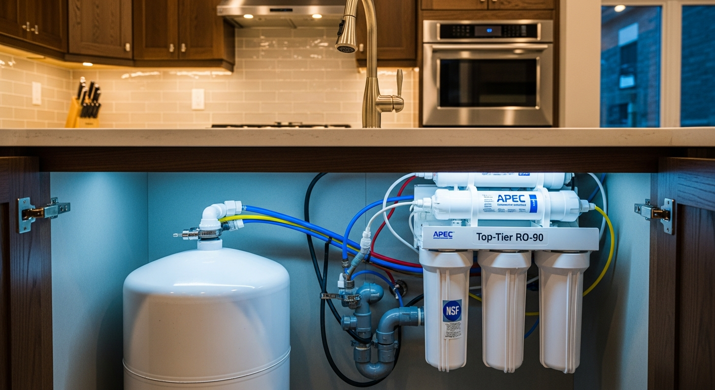 On-site reverse osmosis drinking water install detail at a Vaughan property