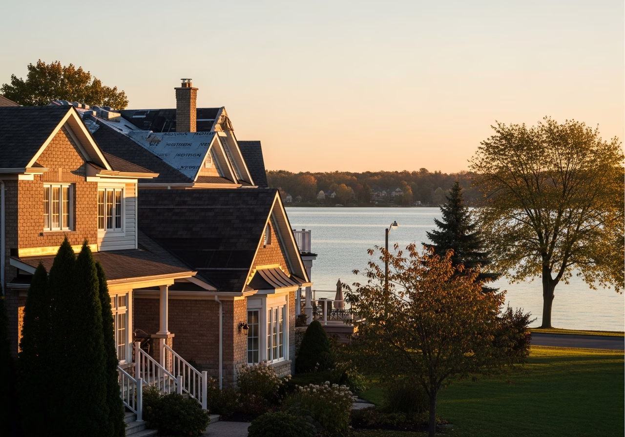 Local home context for roofing installation in Oakville
