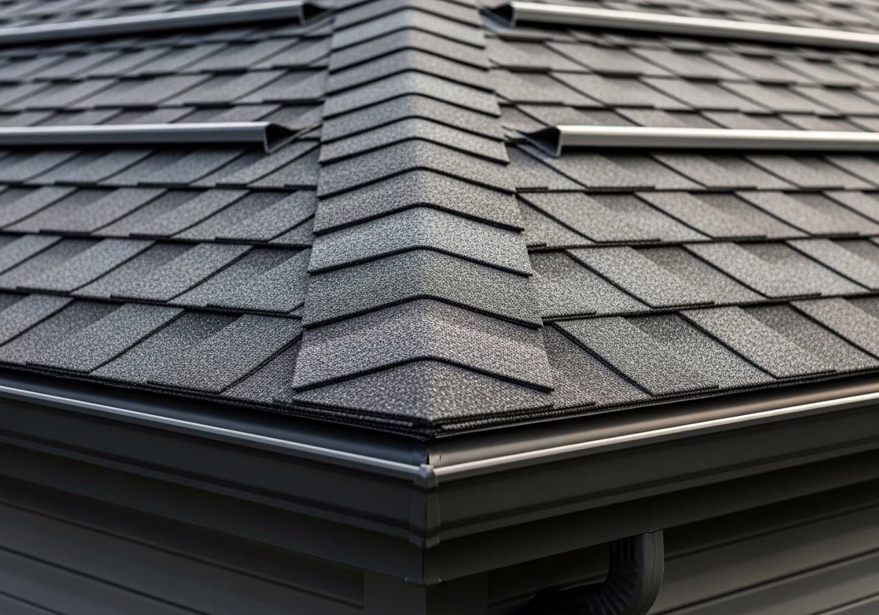 Finished detail close-up for roofing installation in Oakville