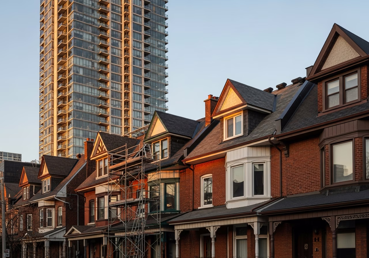 Local home context for roofing installation in Toronto