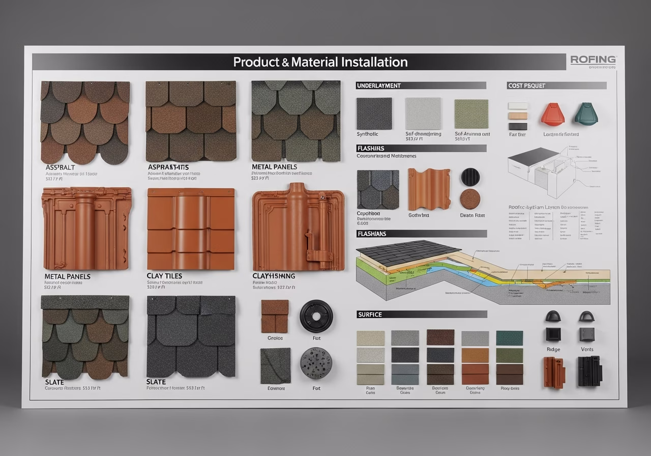 Brand and material comparison for roofing installation in Vaughan