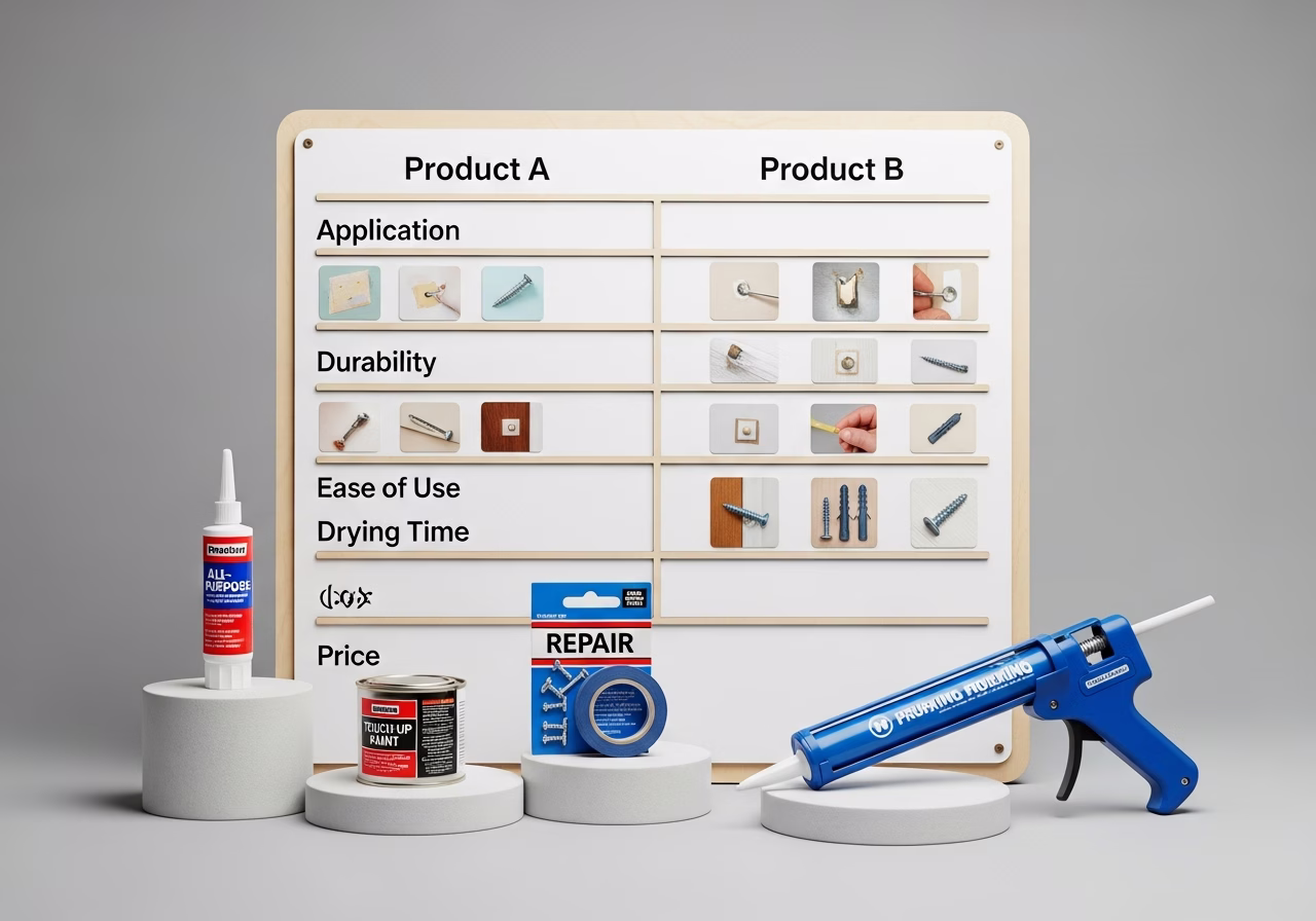 Small Home Repairs brand and material comparison