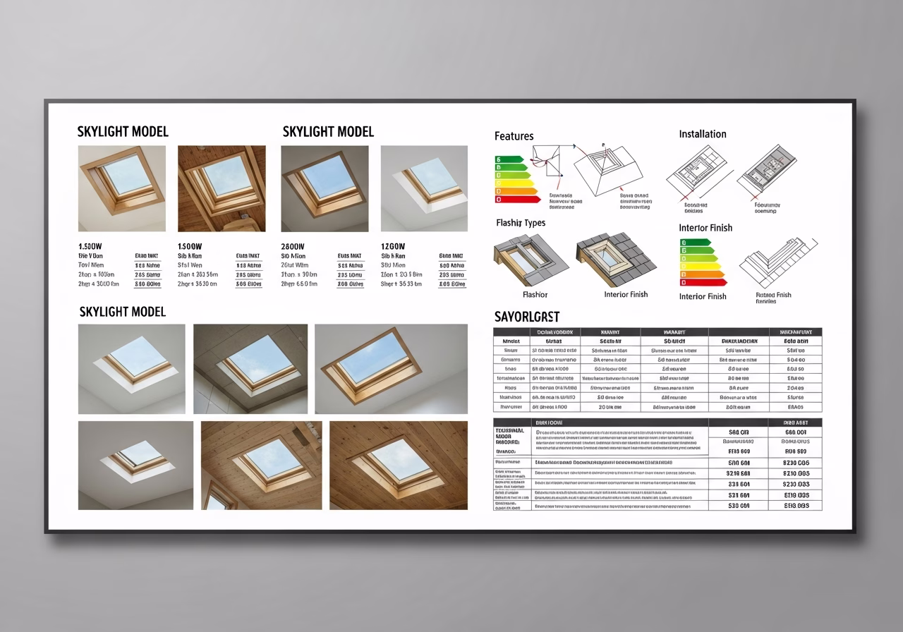 Skylight Installation brand and material comparison