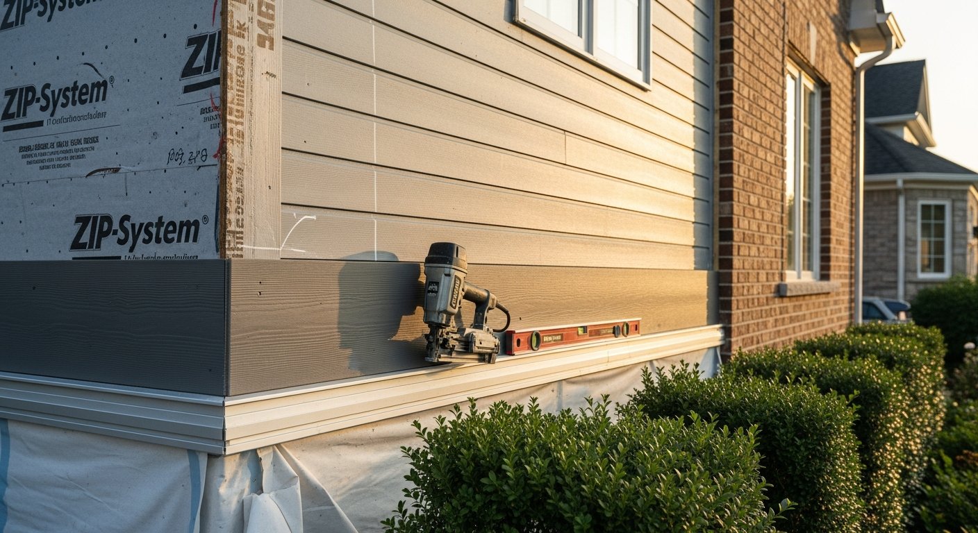 Professional siding installation & repair project completed by RenoHouse in Newmarket — quality workmanship guaranteed