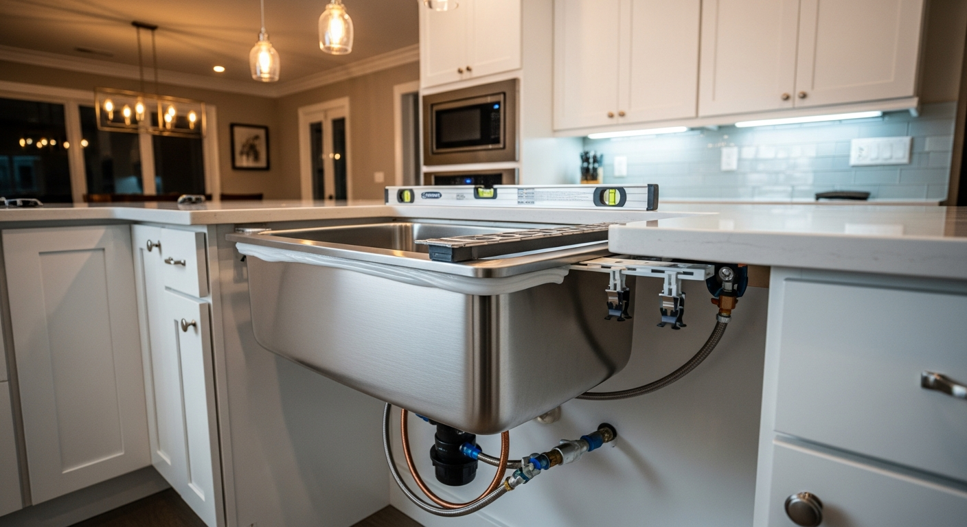 Ajax kitchen & bathroom sink installation portfolio sample — finished by licensed RenoHouse crew