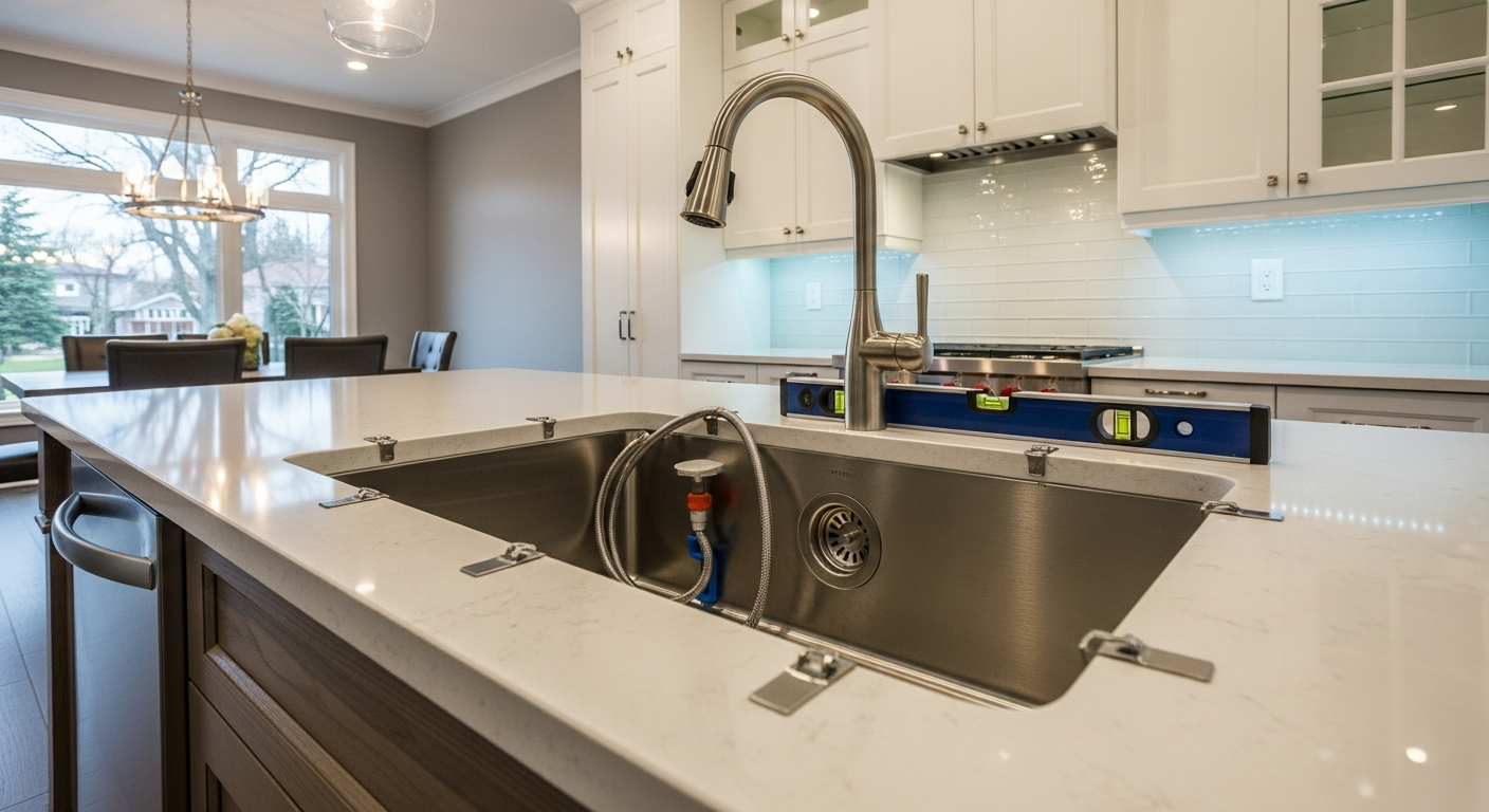 Kitchen & Bathroom Sink Installation portfolio close-up from a Mississauga renovation by RenoHouse