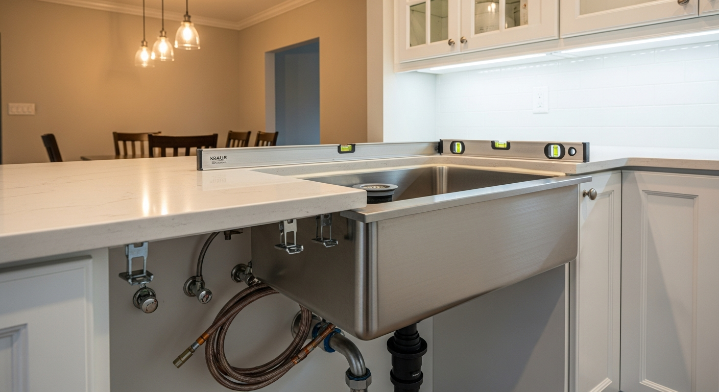 Recently completed kitchen & bathroom sink installation renovation in a North York home
