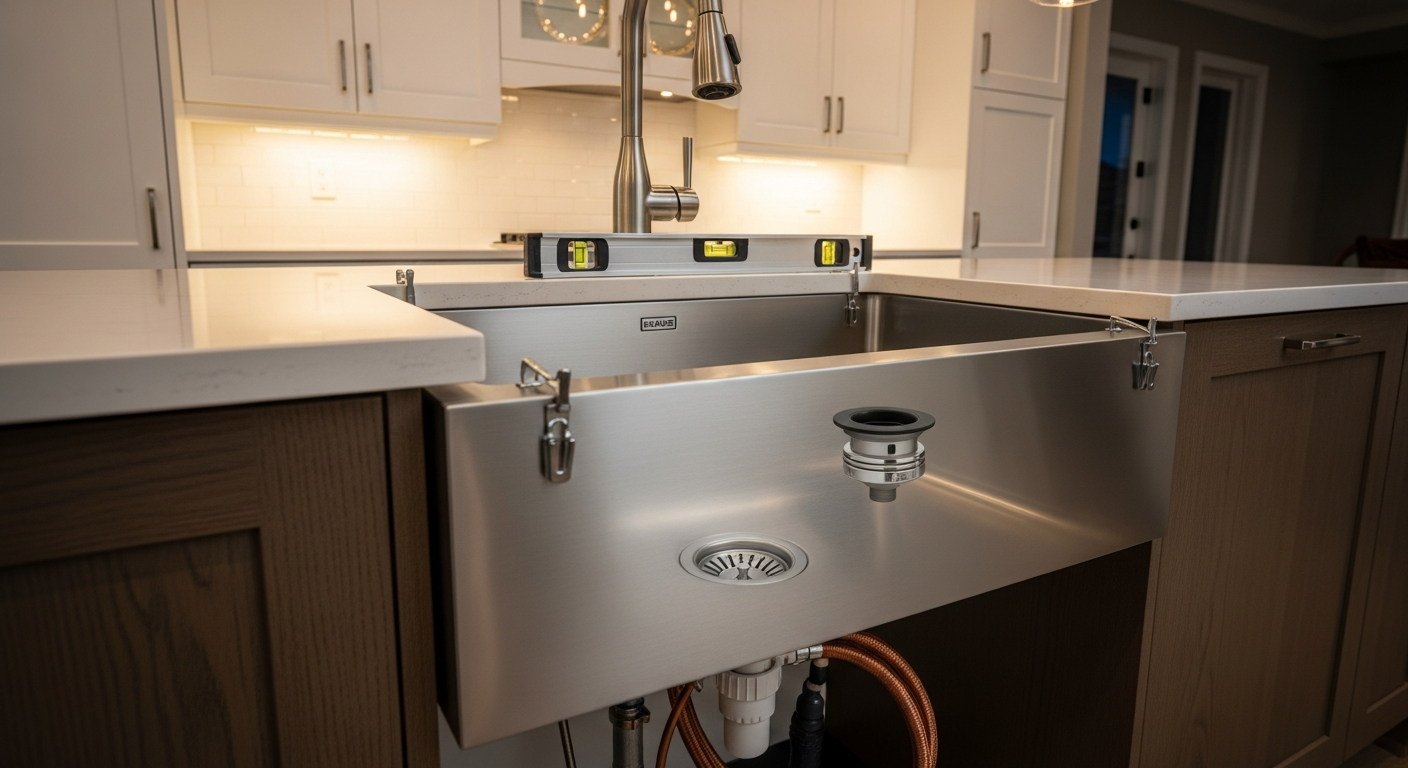 Recently completed kitchen & bathroom sink installation renovation in a Scugog home