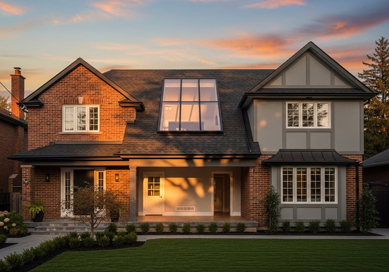 Finished skylight installation result in a Toronto/GTA home, photographed in natural light
