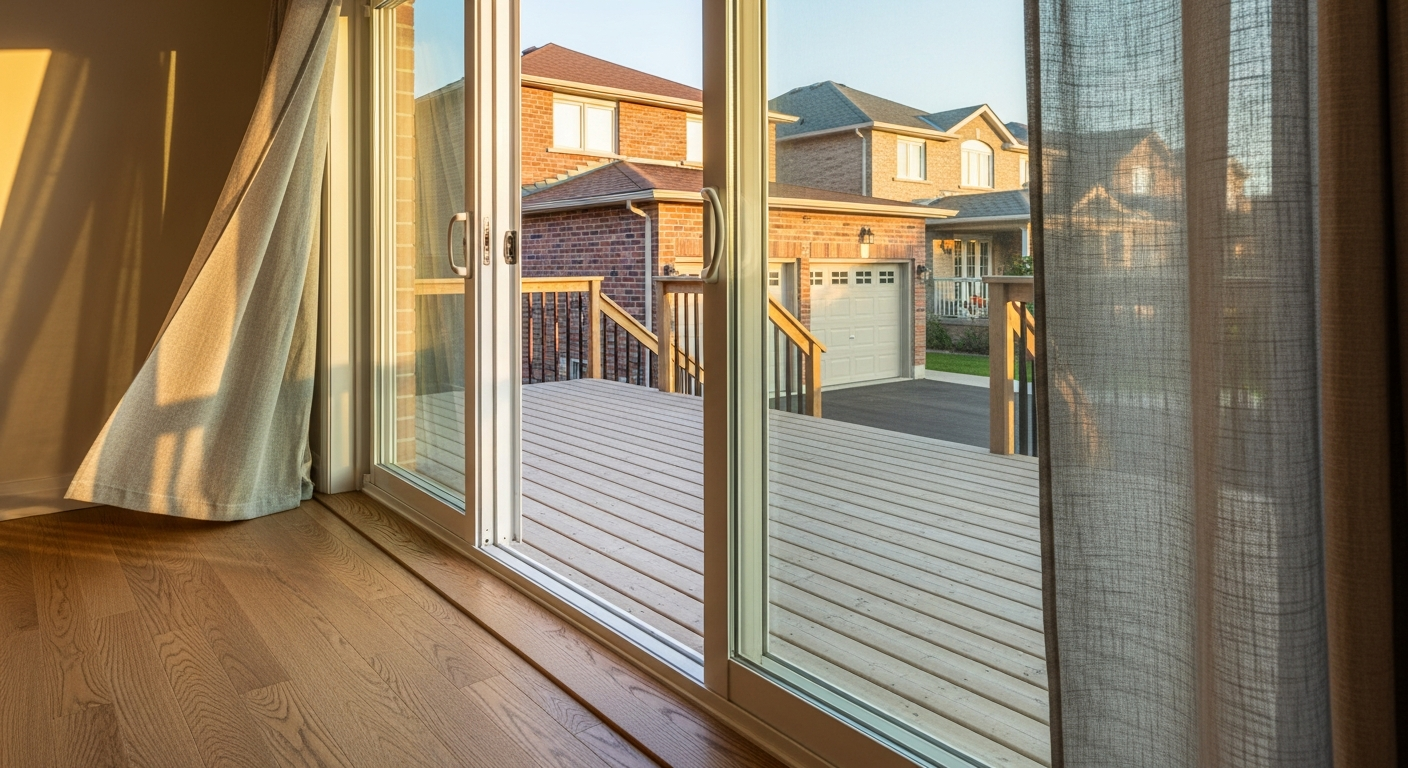 Recently completed sliding & patio door installation renovation in a Ajax home