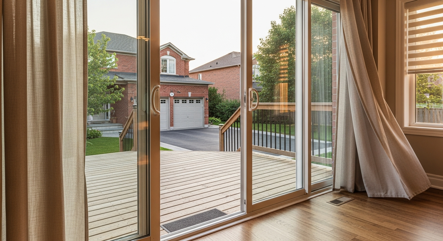 Sliding & Patio Door Installation portfolio close-up from a Clarington renovation by RenoHouse