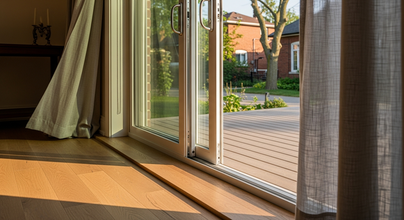 On-site sliding & patio door installation install detail at a Georgetown property