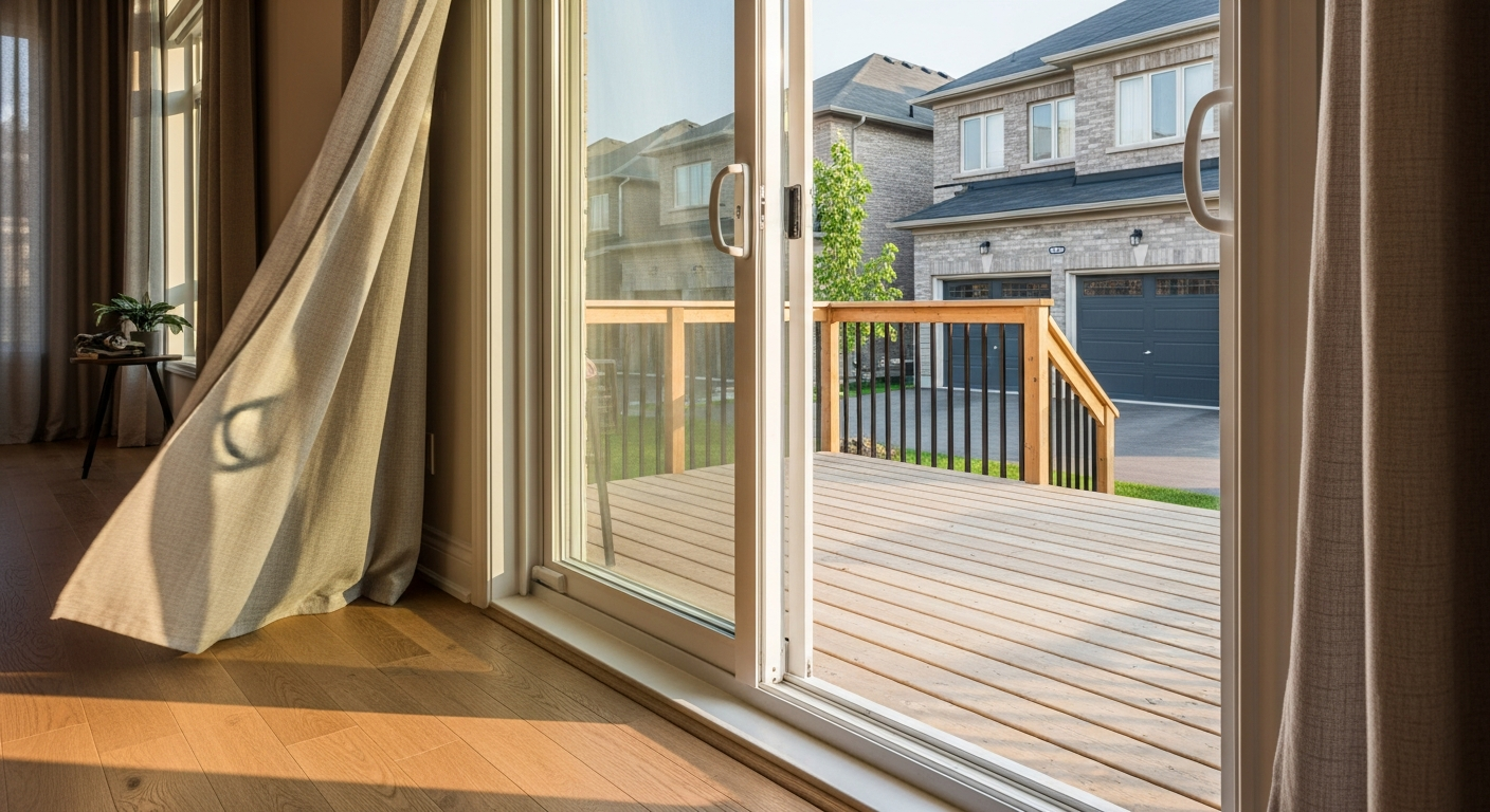Sliding & Patio Door Installation portfolio close-up from a Milton renovation by RenoHouse