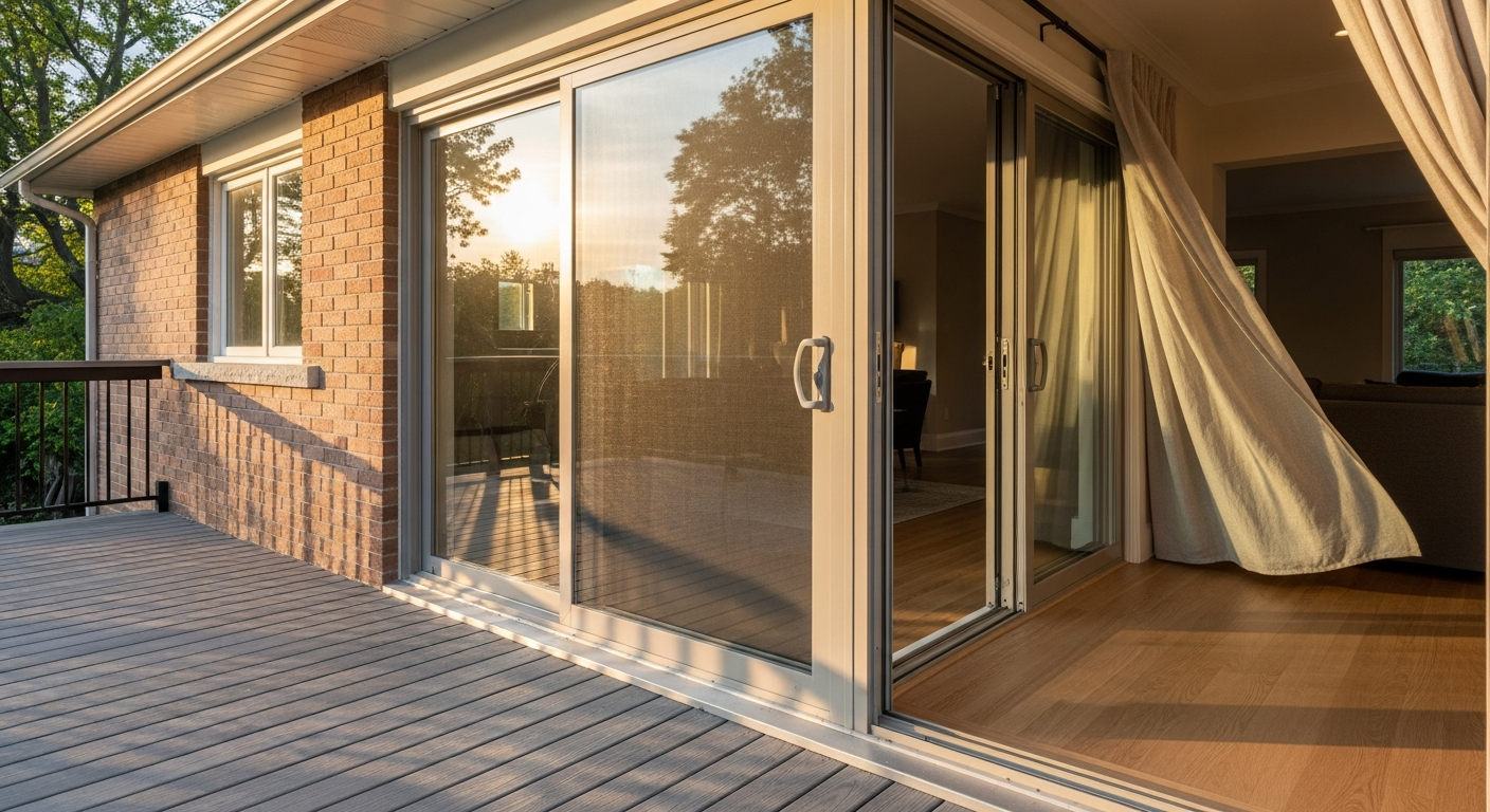 On-site sliding & patio door installation install detail at a Scarborough property