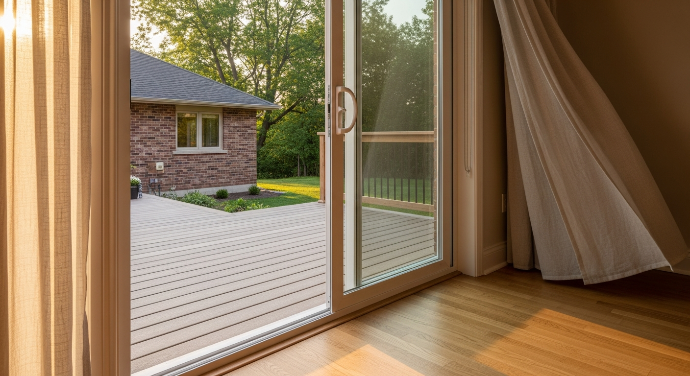 Recently completed sliding & patio door installation renovation in a Uxbridge home