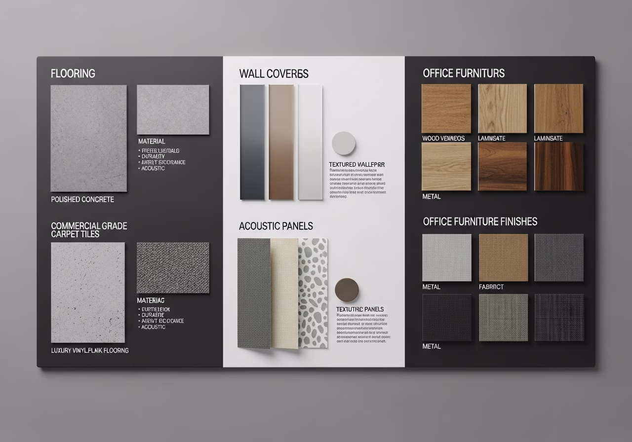 Commercial Office Buildout brand and material comparison