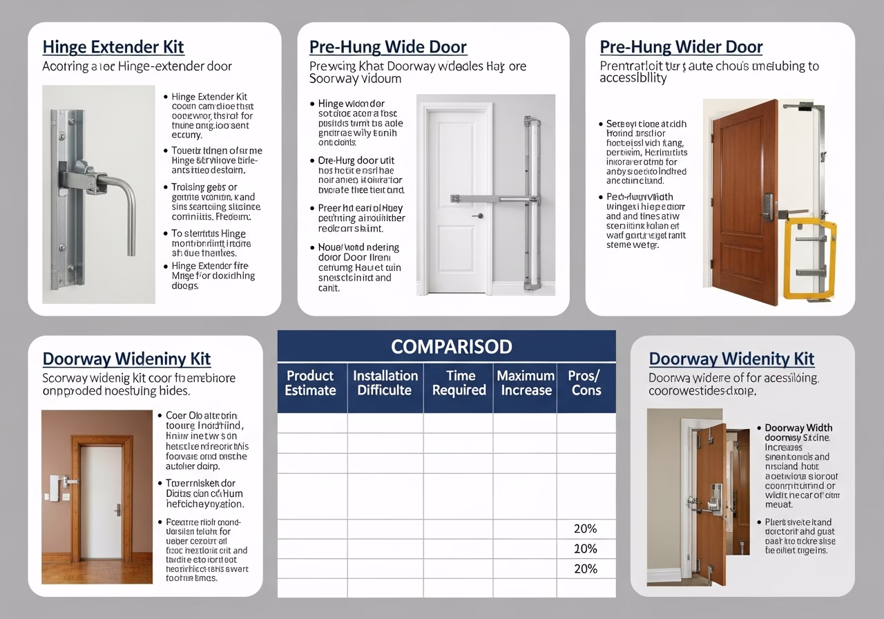 Doorway Widening for Accessibility brand and material comparison