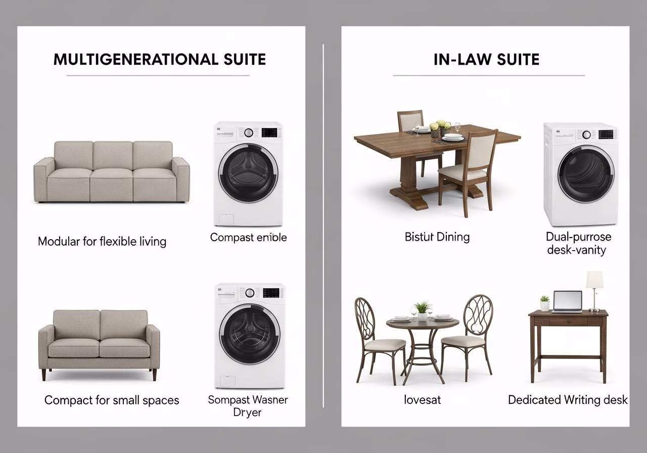 Multigenerational / In-Law Suite brand and material comparison