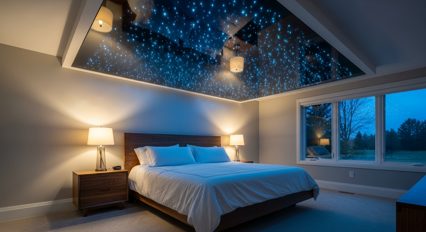 Professional star sky ceiling installation project completed by RenoHouse in Brock — quality workmanship guaranteed