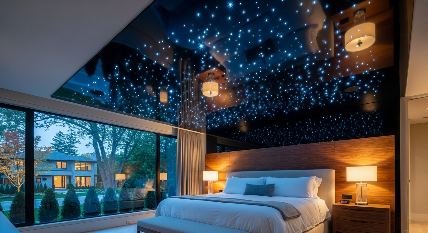 Professional star sky ceiling installation project completed by RenoHouse in Markham — quality workmanship guaranteed
