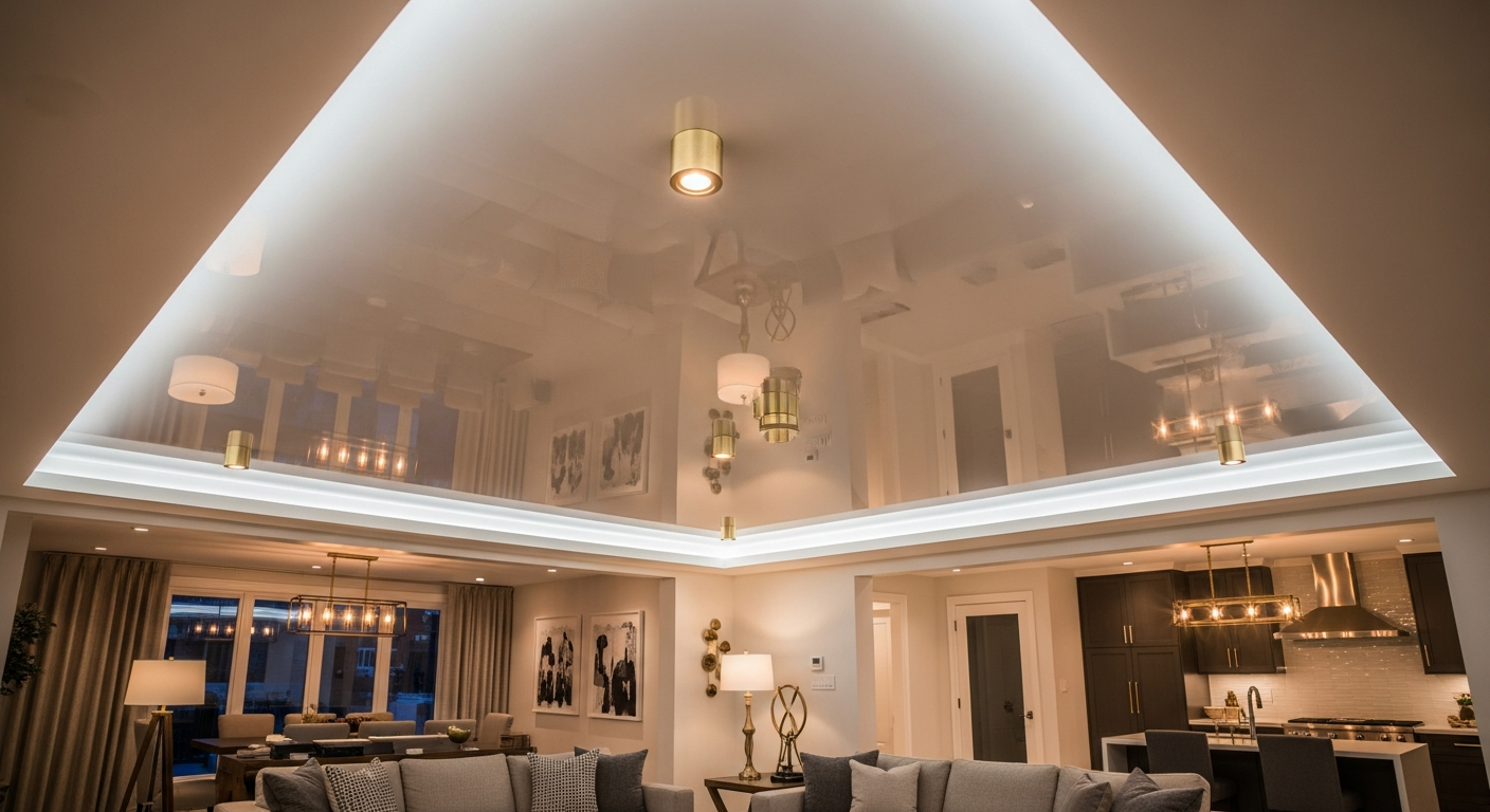 Stretch Ceiling Installation project in Richmond Hill — RenoHouse quality standard completed work