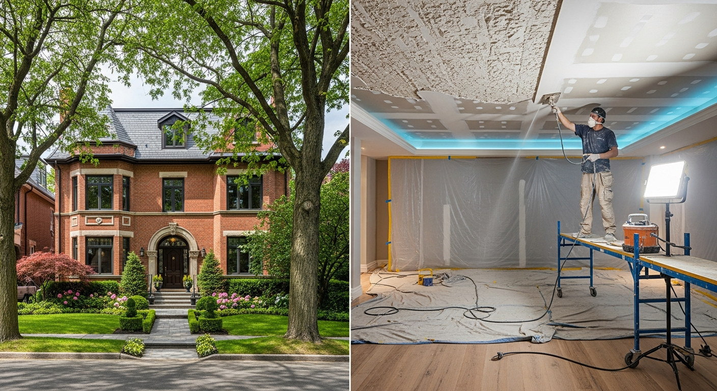 Stucco & Stipple Ceiling portfolio close-up from a Georgetown renovation by RenoHouse