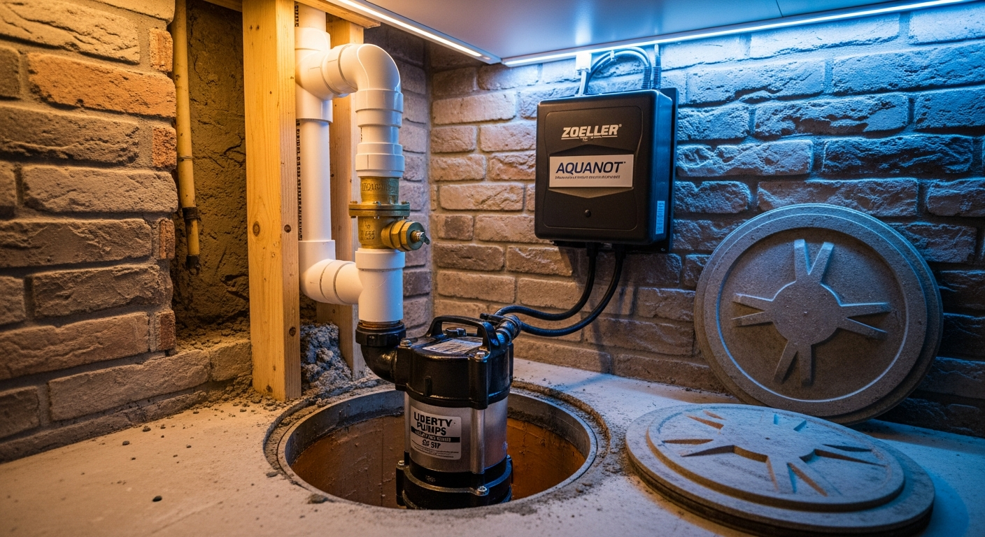 Recent North York-area sump pump installation project — professional finish detail
