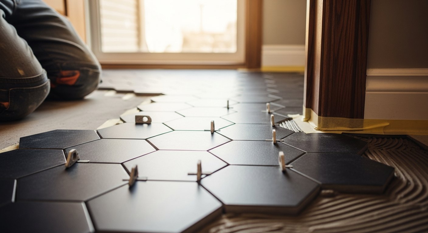 Clarington tile flooring installation portfolio sample — finished by licensed RenoHouse crew