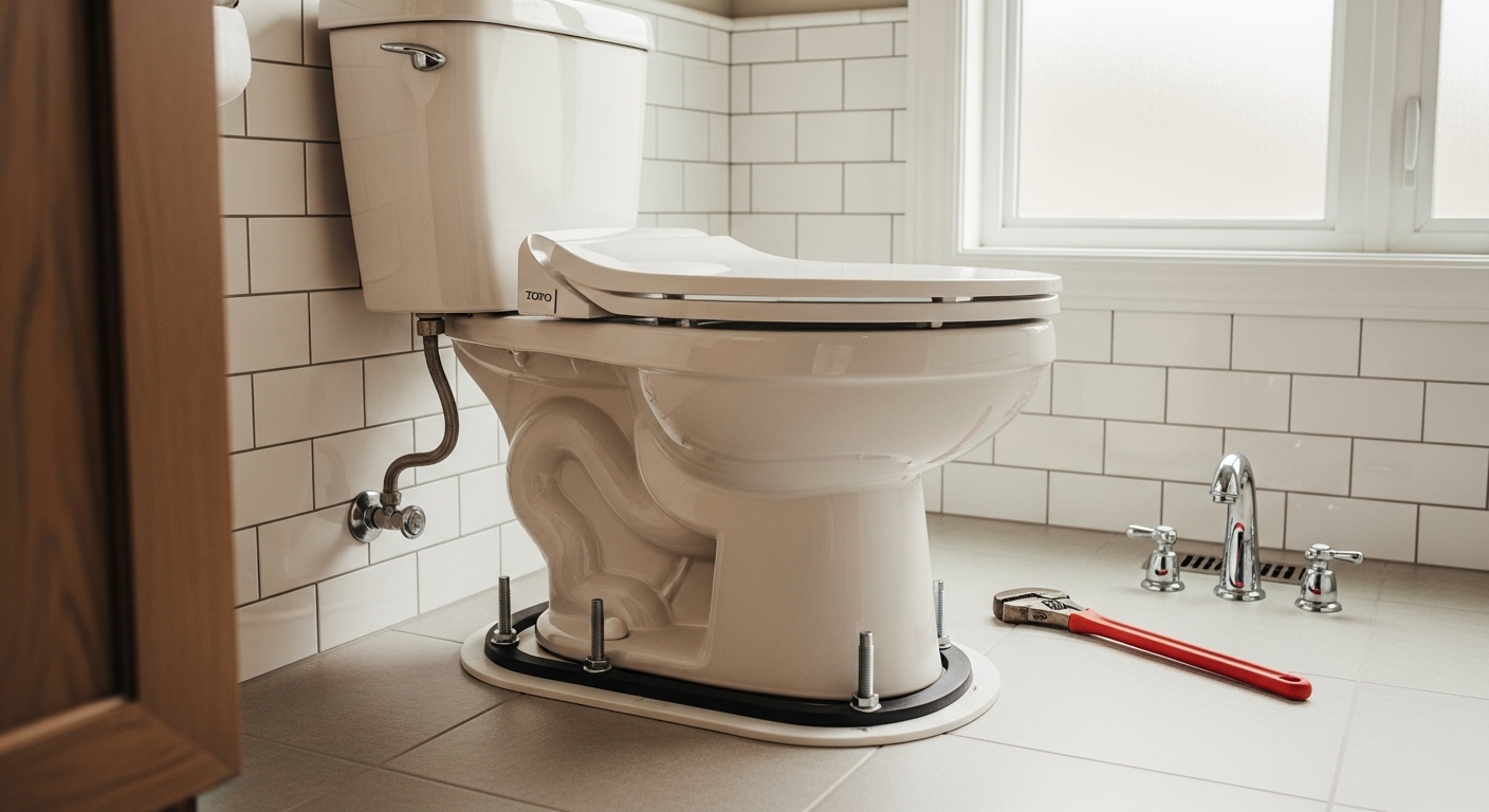 Toilet Repair & Installation portfolio close-up from a Georgina renovation by RenoHouse