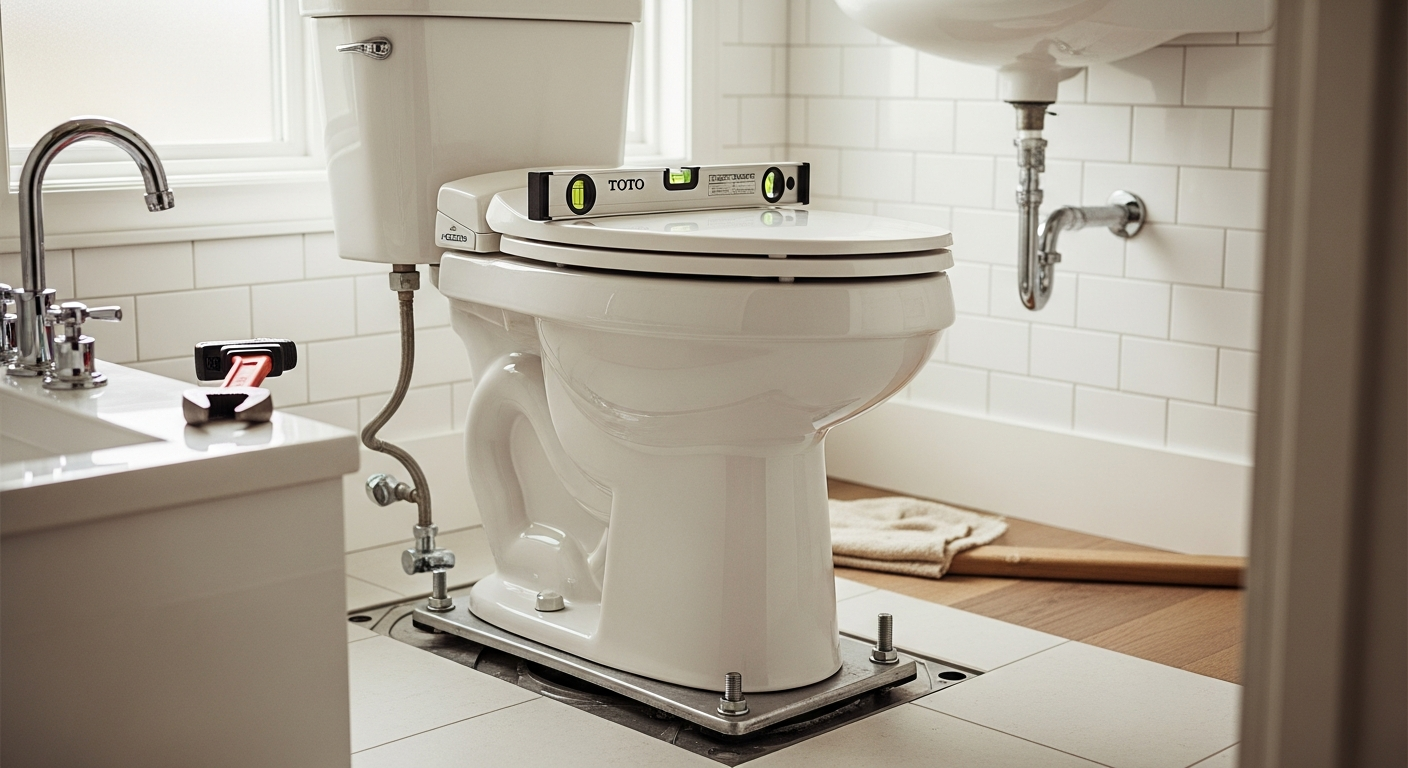 Final result of a toilet repair & installation project at a Markham residence