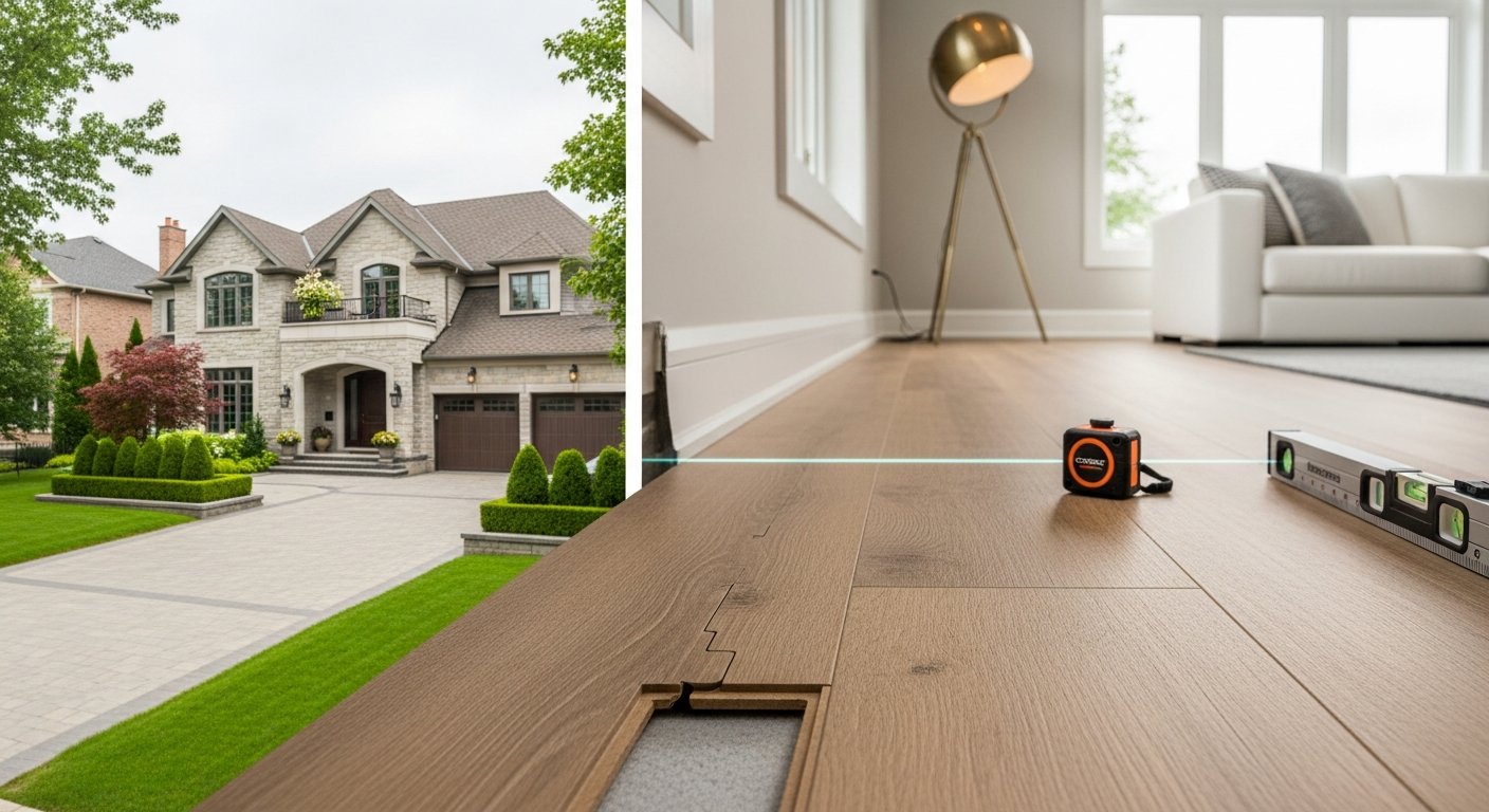 Final result of a vinyl flooring installation project at a Richmond Hill residence