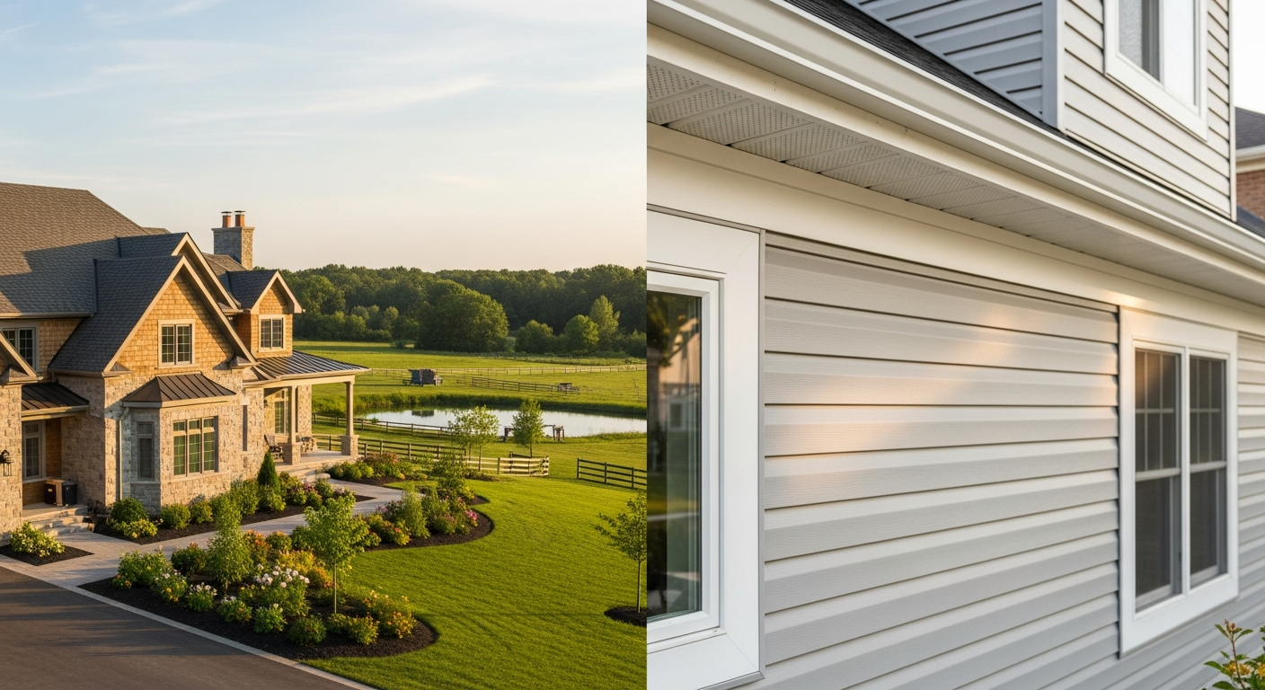 On-site vinyl siding installation install detail at a King City property
